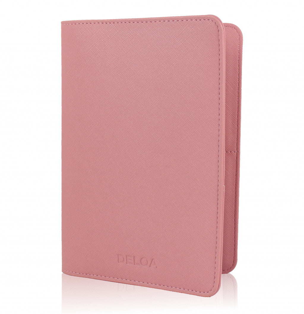 DELOA ® Mutterpasshülle mit Fach für Impfpass (Rosa)