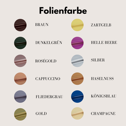 DELOA ® U-HEFT Hülle (mit Personalisierung) 3D Buchstaben