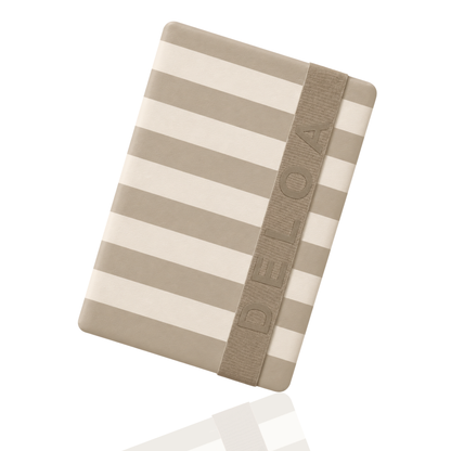 DELOA ® Windeltasche für unterwegs mit viel Platz(Streifen Beige)