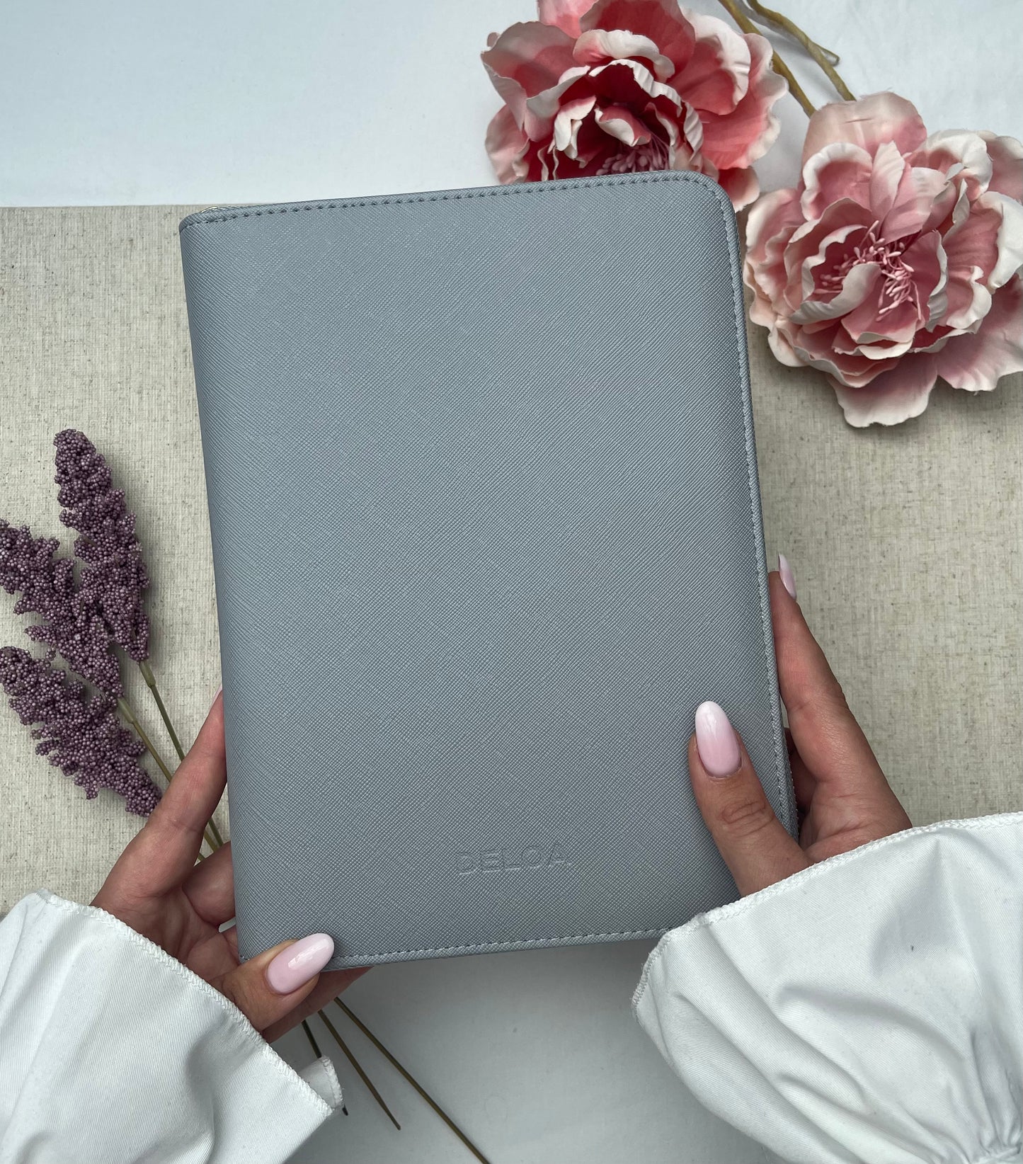 DELOA ® U-Heft und Reise- & Familien- 3 in 1 Organizer │ Hellgrau