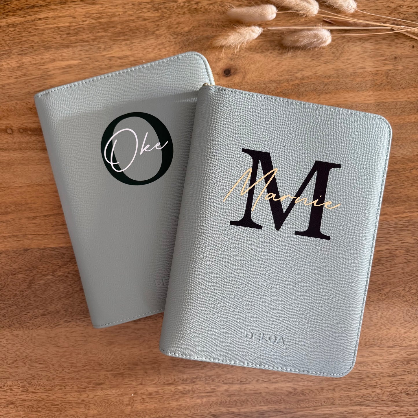 DELOA ® U-Heft und Reise- & Familien- 3 in 1 Organizer │ Hellgrau