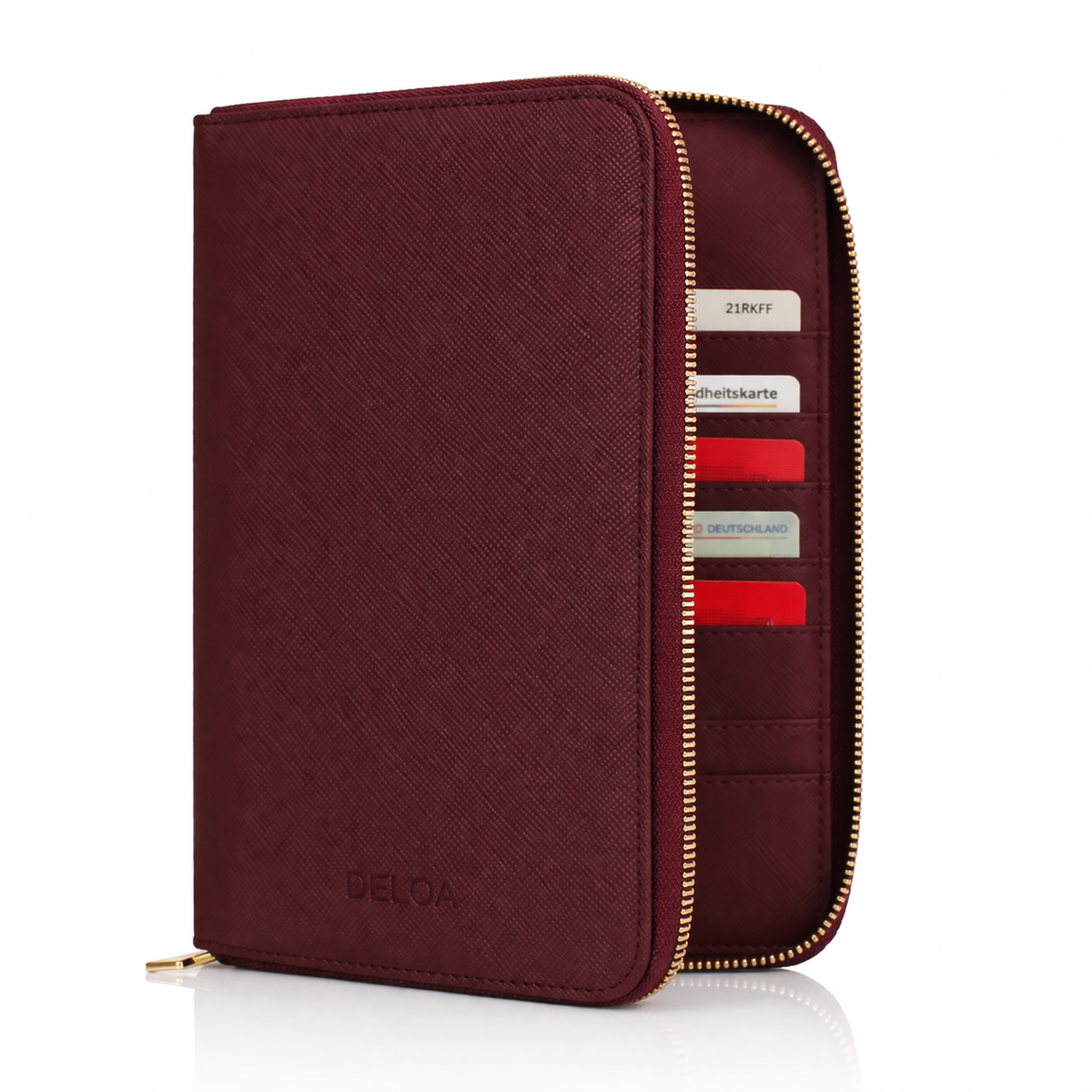 DELOA ® U-Heft und Reise- & Familien- 3 in 1 Organizer │ Bordeaux