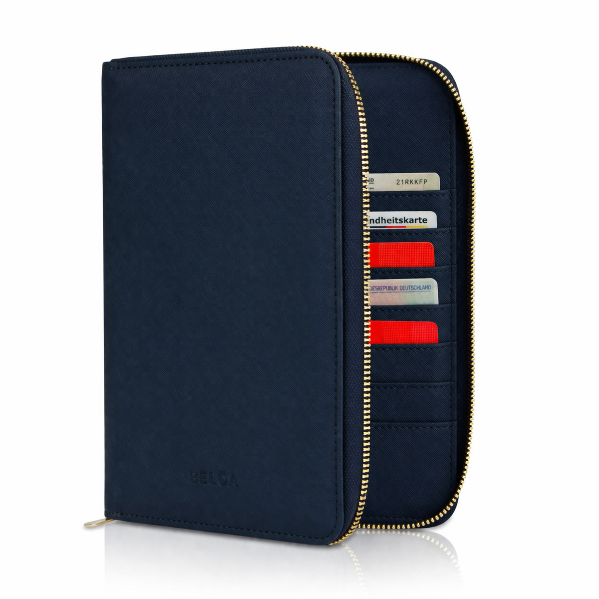 DELOA ® U-Heft und Reise- & Familien- 3 in 1 Organizer │ Navy