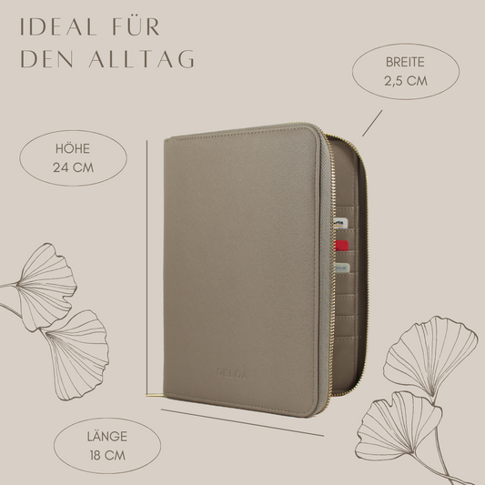 DELOA ® U-Heft und Reise- & Familien- 3 in 1 Organizer │ Hellgrau