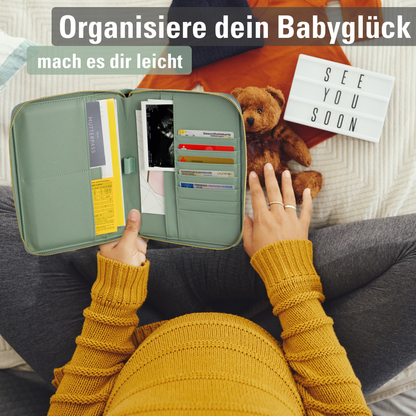 Personalisierter U-Heft und Reise- & Familien- 3 in 1 Organizer mit langem Aufdruck