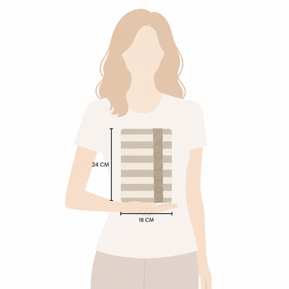 DELOA ® Windeltasche für unterwegs mit viel Platz(Streifen Beige)