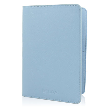 DELOA ® Mutterpasshülle mit Fach für Impfpass (Baby Blau)
